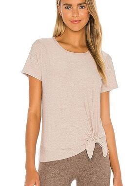 Beyond Yoga All For Ties Short Sleeve In Spacedye Desert Sand
